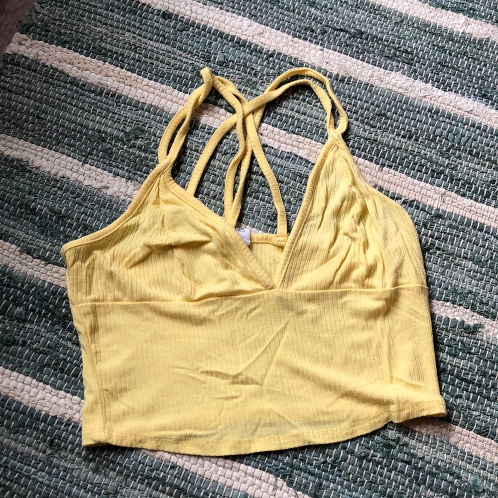 Yellow crop top